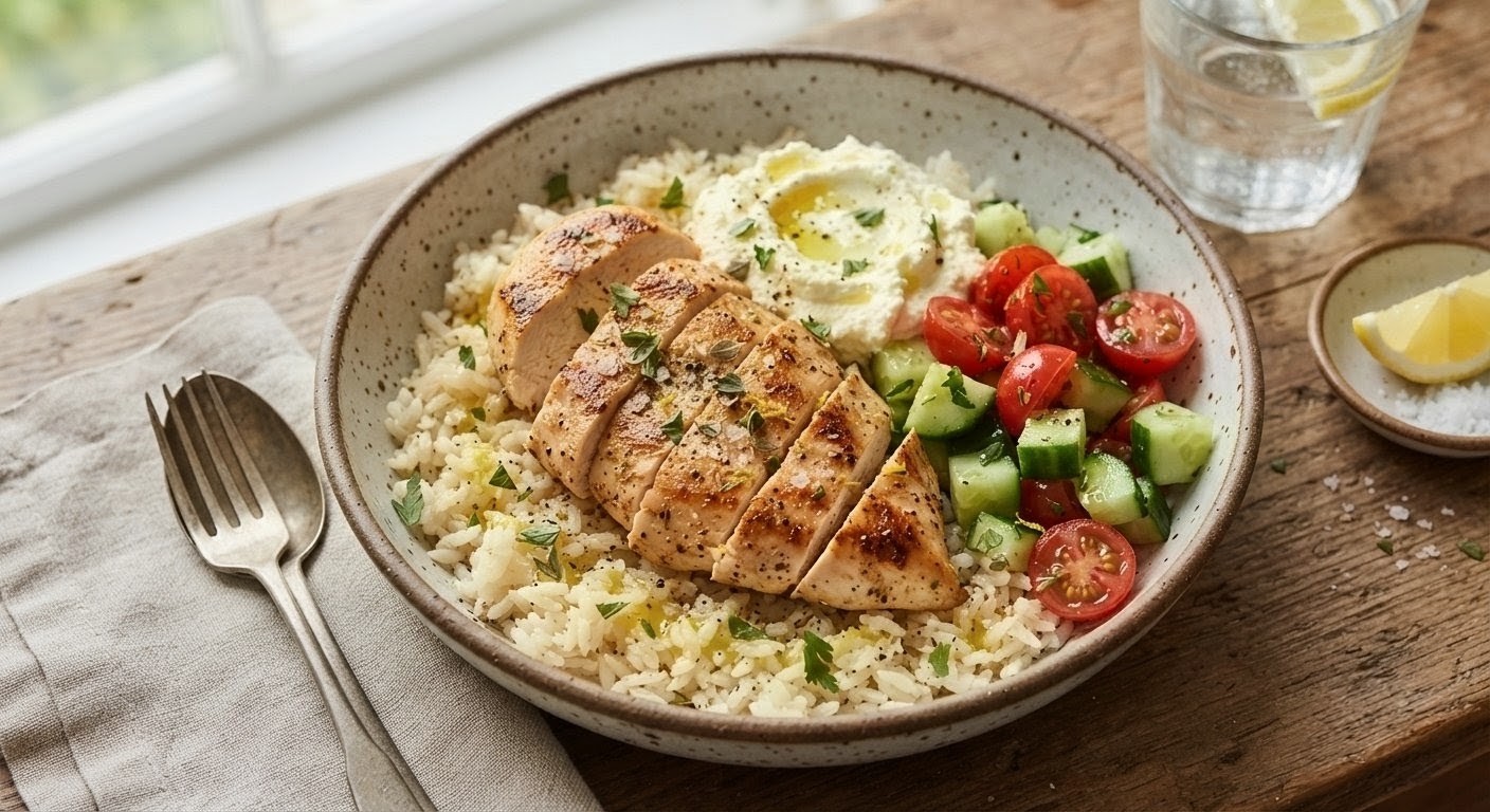 Lemon Chicken Ricotta Bowl